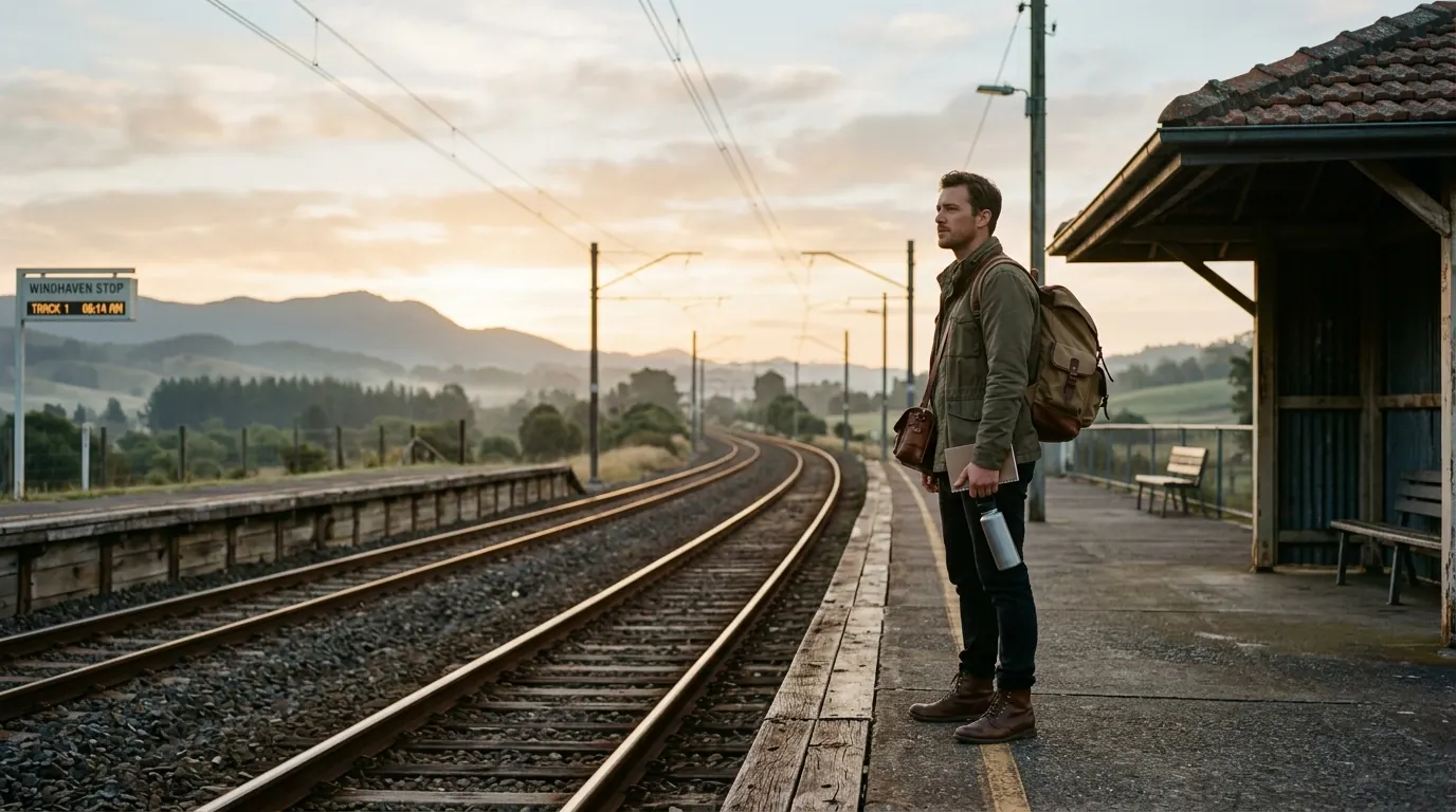 A man travelling with confidence